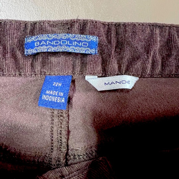 Bandolino Mandie 22W Chocolate fine Corduroys - Picture 3 of 12